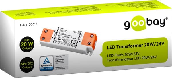 LED-transformator 24 V (DC) (DC), 20 W
