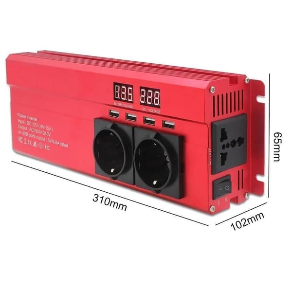 6000W 50hz Automotive Inverter, DC 12V till AC 220V bil spänningsomvandlare