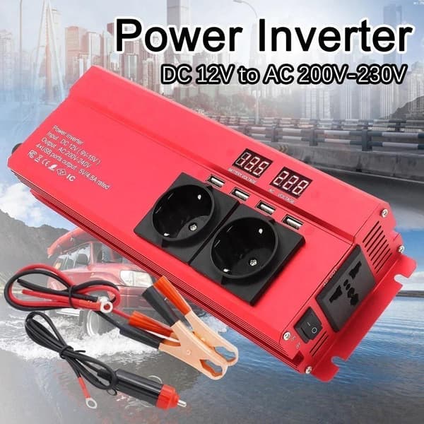 6000W 50hz Automotive Inverter, DC 12V till AC 220V bil spänningsomvandlare