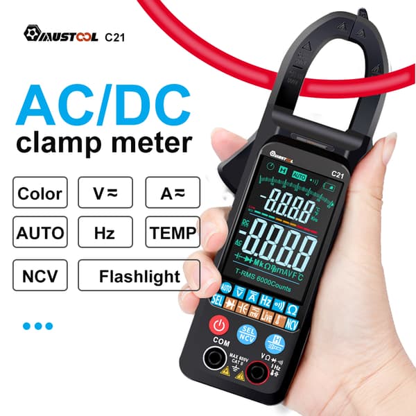 AC/DC Strømspænding Digital Clamp Meter NCV 6000 Tæller Sand RMS Automatisk måling Smart Digital Multimeter