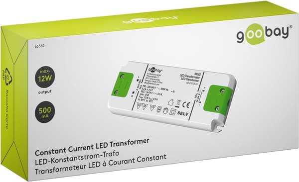 LED-konstantströmtransformator 500 mA, 12 W