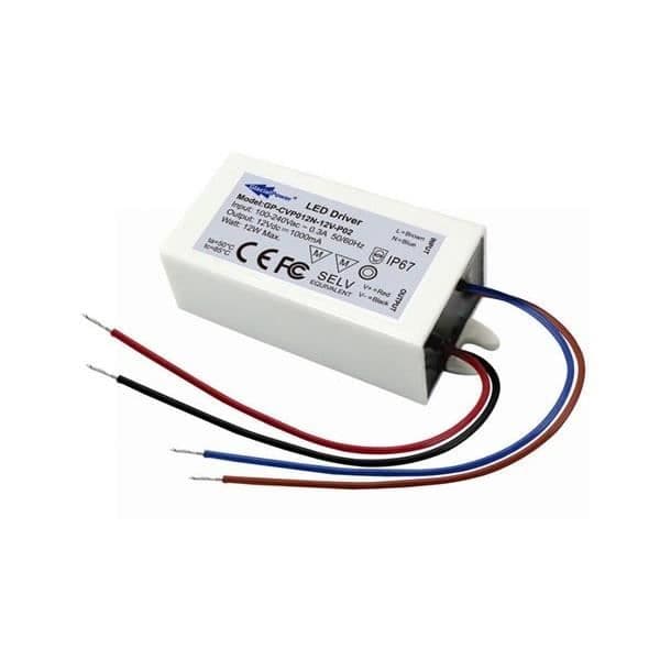 LED-strömförsörjning - VELLEMAN - GP-CVP012N-12V - 12W - IP65