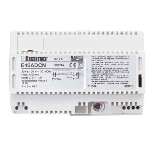 BTICINO E46ADCN Transformator - 230V till 27V kontinuerlig strömförsörjning 1,2A