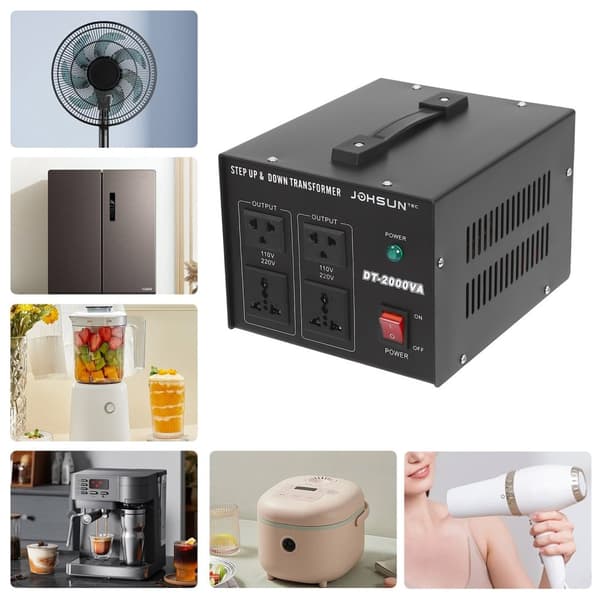 2000W Spänningsomvandlare, Dubbel Spänningskonvertering, Hög Effektivitet, Bärbar Design