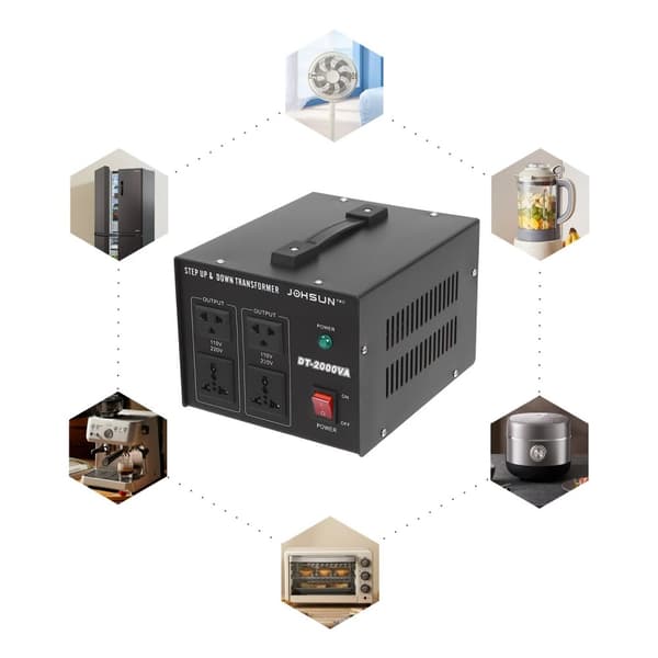 2000W Spänningsomvandlare, Dubbel Spänningskonvertering, Hög Effektivitet, Bärbar Design