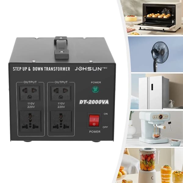 2000W Spänningsomvandlare, Dubbel Spänningskonvertering, Hög Effektivitet, Bärbar Design