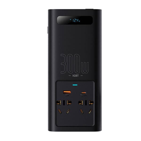 Power Inverter Baseus 300W (220V CN/EU) (svart)