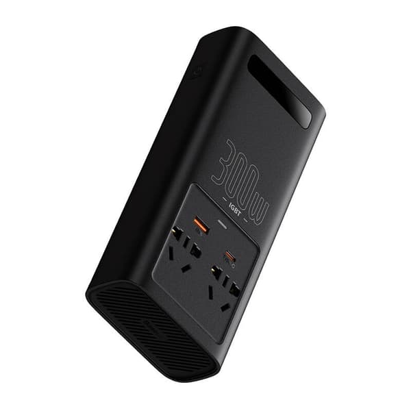 Power Inverter Baseus 300W (220V CN/EU) (svart)