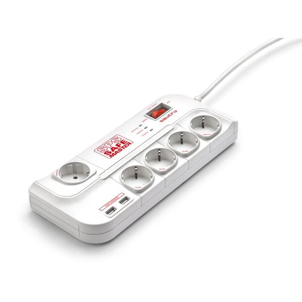 Salicru sps.safe master tape smart skydd 5 toms schuko usb hub