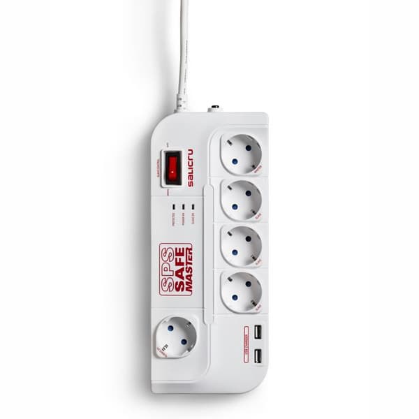 Salicru sps.safe master tape smart skydd 5 toms schuko usb hub
