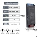 Miniatyrbild 2 av 6: Transformator 220V 12V LED-drivrutin 100W - Transformator 8,3A Strömadapter - Svart, 220V AC till 12V DC-omvandlare