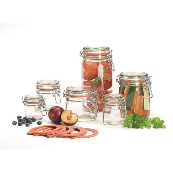 Domestic Gothika Serie Lot de 2 glasburkar för hållbar konservering och lättanvändning 4,8 l - 926240