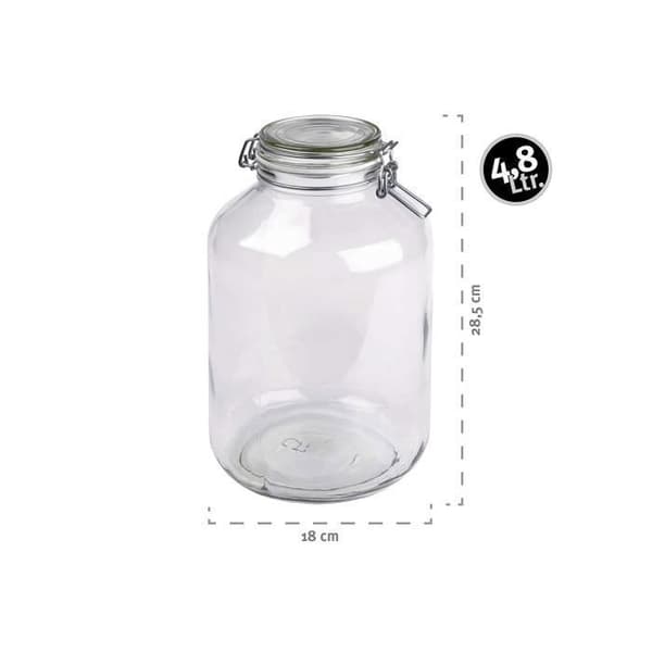 Domestic Gothika Serie Lot de 2 glasburkar för hållbar konservering och lättanvändning 4,8 l - 926240