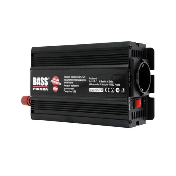 Spændingsomformer 600 W, 12 V, fuld sinus