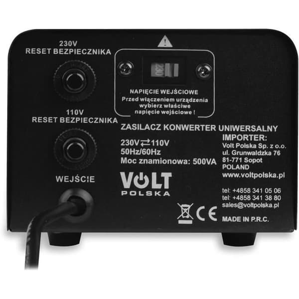 Spänningsomvandlare - Volt Polska - VP 500 - 500 VA - Metall - Inomhusbruk