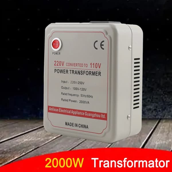 Jännitemuunnin, 3000VA teho, 220V-250V syöttö, 100V-120V lähtö,2000W