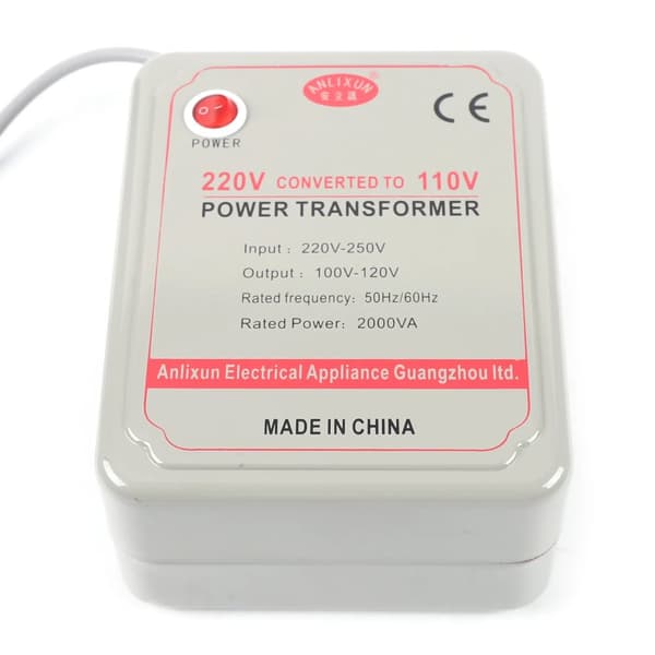 Transformator, 220V till 100V konvertering, 2000VA märkad effekt,2000w