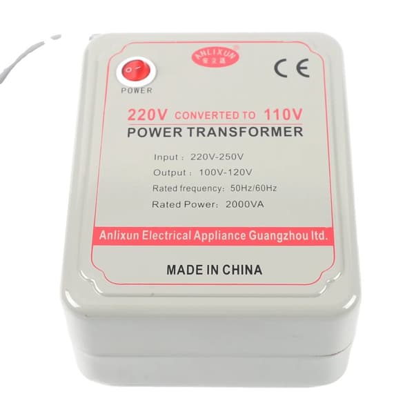 Transformator, 220V till 100V konvertering, 2000VA märkad effekt,2000w