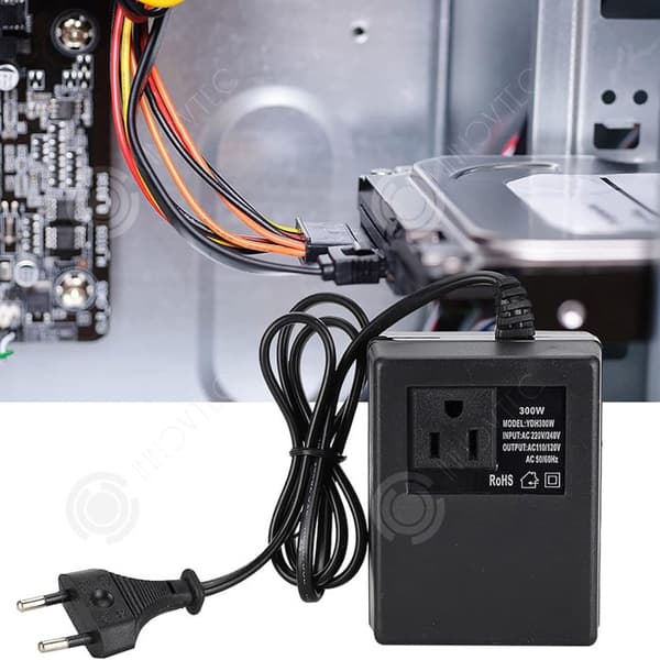 INN Spänningsomvandlare 110V till 220V EU-adapter Strömomvandlare Reseadapter Strömskydd