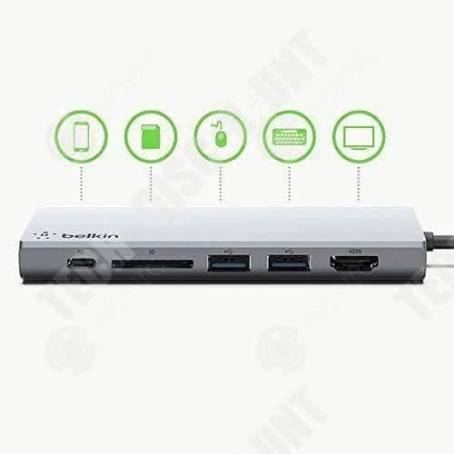 TD® Typ C dockningsstation 4K HDMI-omvandlare 5 i 1 PD snabbladdning 3 portar USB 3.0 Hub