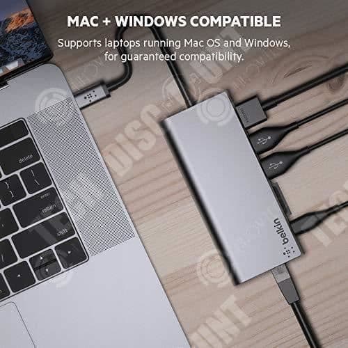 TD® Typ C dockningsstation 4K HDMI-omvandlare 5 i 1 PD snabbladdning 3 portar USB 3.0 Hub
