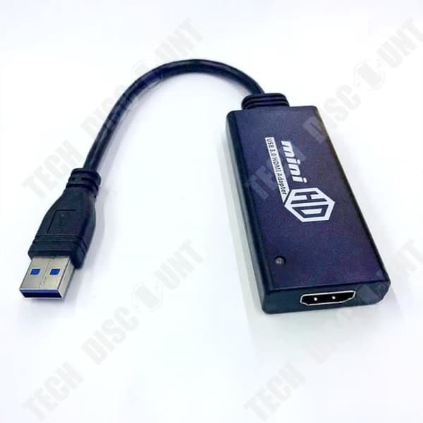TD® USB3.0 till HDMI-omvandlare usb till hdmi-omvandlare HD-videoadapterkabel extern grafikkabel svart