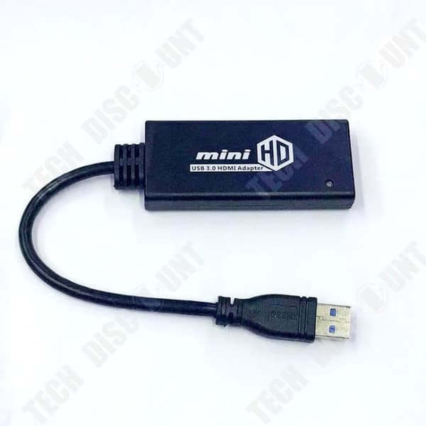 TD® USB3.0 till HDMI-omvandlare usb till hdmi-omvandlare HD-videoadapterkabel extern grafikkabel svart