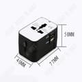 Miniatyrbild 3 av 4: TD® Adapter Multifunktionsuttag svart kant vit reseadapteruttag universaladapter multireseadapteruttag
