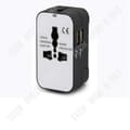 Miniatyrbild 2 av 4: TD® Adapter Multifunktionsuttag svart kant vit reseadapteruttag universaladapter multireseadapteruttag