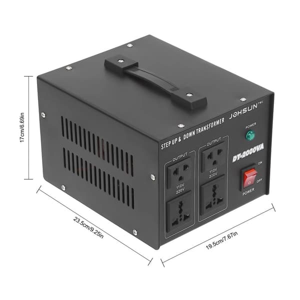 Spændingsomformer Transformer, 2400W / 2000W Effekt, Flere Sikkerhedsfunktioner,2000W