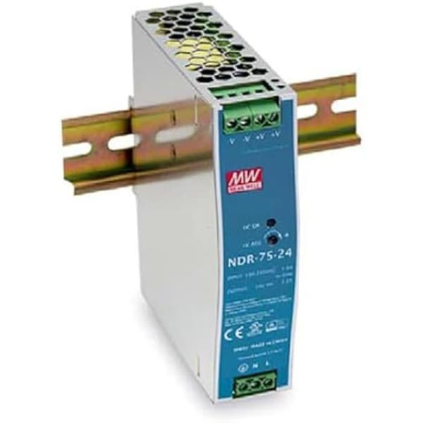 Industriell strömförsörjning - LEVELONE - POW-2432 - 24 V DC - 75 W - DIN-skena -20 ~ +70 ℃ Blå, Silver