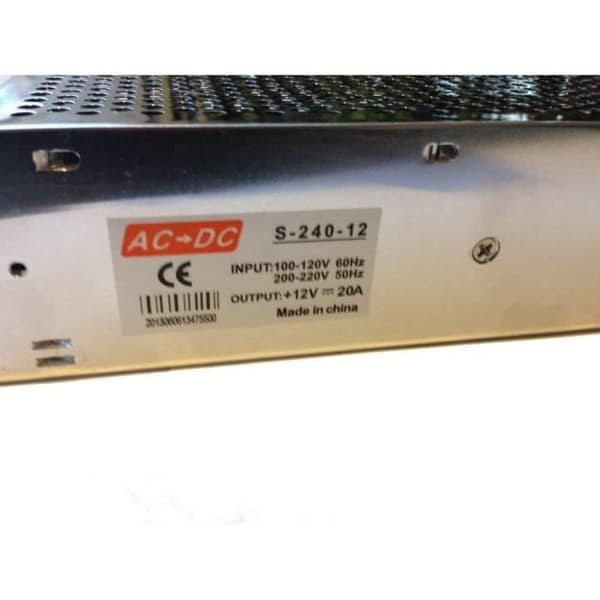 DC-transformator - Economraluz - 220V-12V - 20A - 240W - Metallisk Klass A