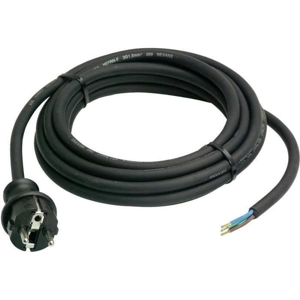 Strömkabel - AS Schwabe - 70910 - 10 m - svart - H07RN-F 3x1,5 mm²