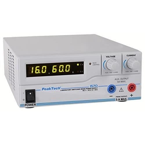 Laboratoriekraftaggregat - Peak Tech - DC 1-16V - 60A - USB - PFC-skydd