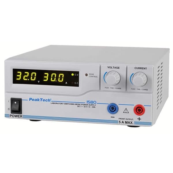 PeakTech Peak Tech DC programmerbar laboratorieströmförsörjningsenhet 132 V/030 A med USB, 1 st, - P 1580