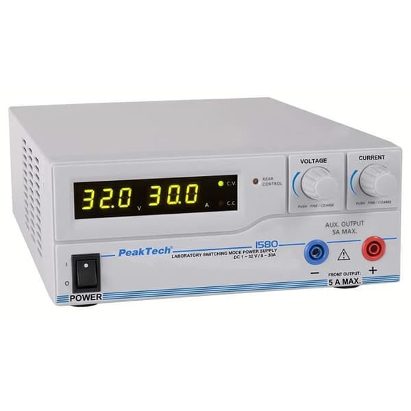 PeakTech Peak Tech DC programmerbar laboratorieströmförsörjningsenhet 132 V/030 A med USB, 1 st, - P 1580