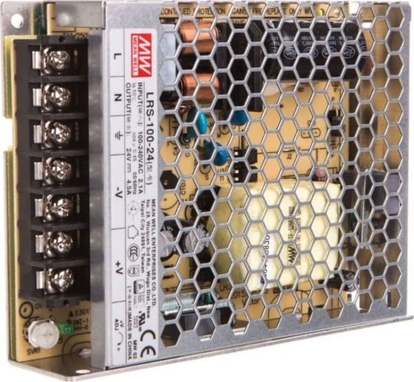 Strömförsörjning - transformator - Mean Well omvandlare - LRS-100-24 - SWITCHANDE STRÖMFÖRSÖRJNING