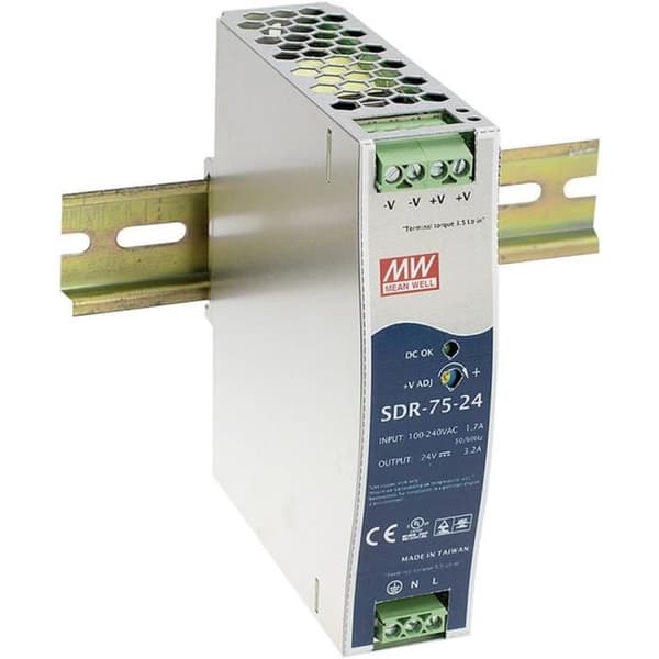 DIN-skena strömförsörjning Mean Well SDR-75-24 3,2 A 76 W 1 x - MEANWELL - Elektrisk