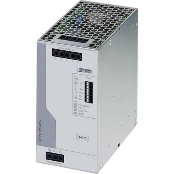 Strömförsörjning - PHOENIX CONTACT - QUINT4-PS-1AC-24DC-20 - 480 W - DIN-skena
