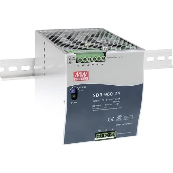 Mean Well SDR-960-48 20 A 960 W DIN-skena strömförsörjning - MEANWELL - Strömförsörjning - Elektrisk Metallisk