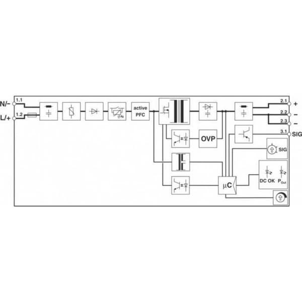 Strömförsörjning - PHOENIX CONTACT - QUINT4-PS/1AC/24DC/2,5/SC - 60 W - Elektrisk - 2,5 A