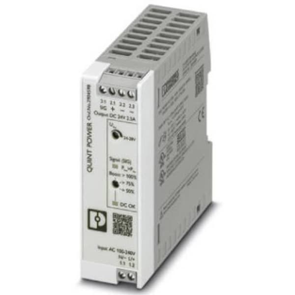 Strömförsörjning - PHOENIX CONTACT - QUINT4-PS/1AC/24DC/2,5/SC - 60 W - Elektrisk - 2,5 A