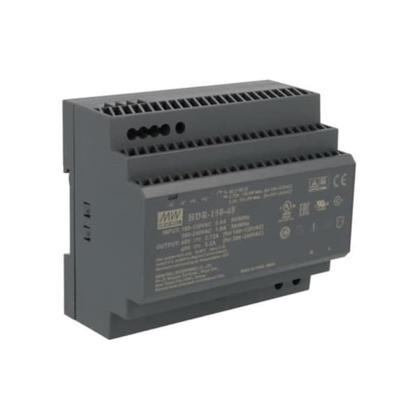 Mean Well strömförsörjning - 1 utgång - 150 W - 48 V - DIN-skena montering - Industriell användning