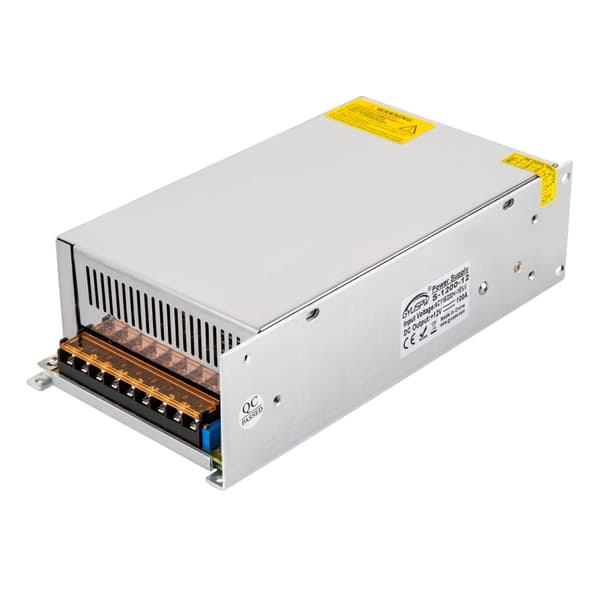 Transformatorströmsförsörjning, 12V 100A utgång, väggmonterad design,Silver