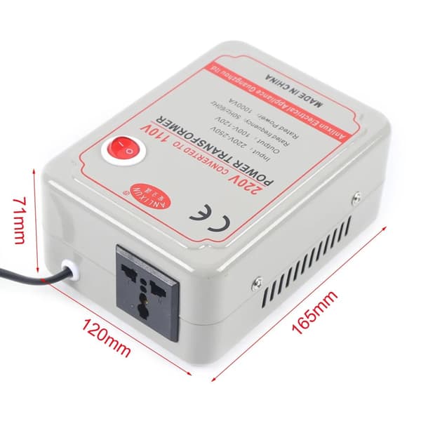 Spændingsomformer, Effektvurdering, 220V-250V til 100V-120V,1000w