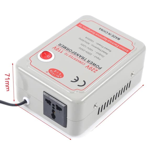 Transformator, omvandlar 220V-250V till 110V-120V, finns i flera effektklassningar,1000w