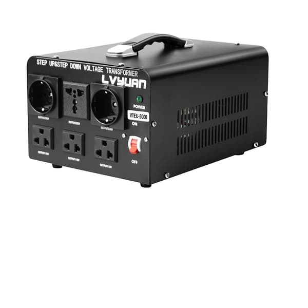 Lvyuan Steg Upp & Ned Transformator, 5000W Maximal Effekt, Dubbel Spänning Utgångar,VTEU-5000