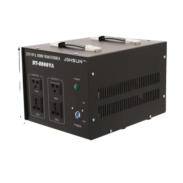 Spänningsomvandlare, 5000 W, Steg Upp/Ned Omvandlare, 220V till 110V,svart