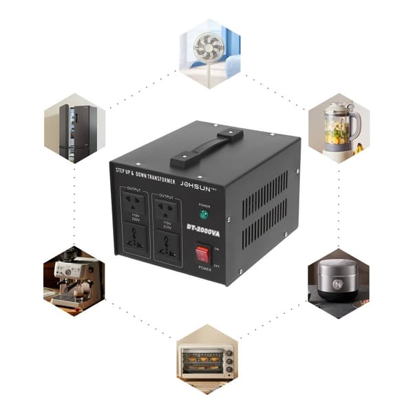 2000W Spänningsomvandlare, Dubbel Spänningskonvertering, Hög Effektivitet, Bärbar Design