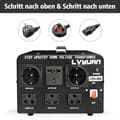 Miniatyrbild 2 av 2: Spänningsomvandlare, 5kW Effektkapacitet, Steg Upp/Ned Funktionalitet,VTEU-5000VA, 110V 220V överföring